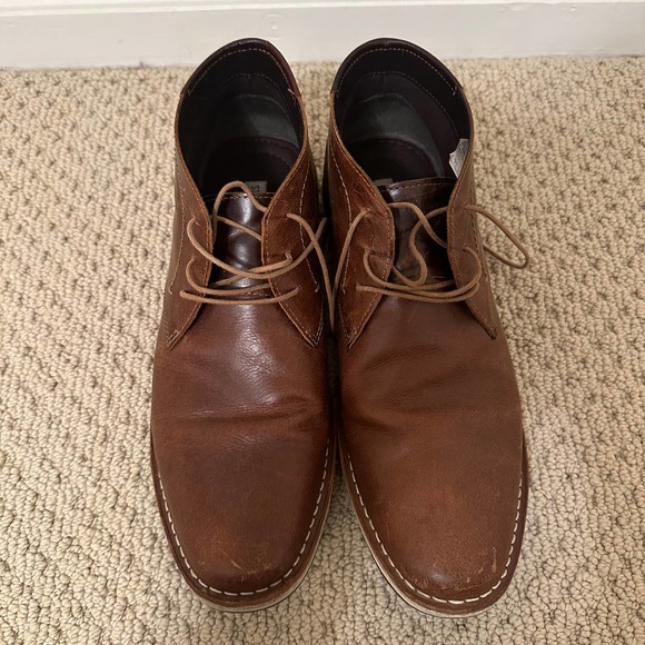 Steve Madden Harken Cognac Leather Chukka Boots Size 11.5 - Picture 2 of 6